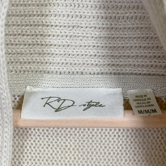 RD STYLE PONCHO OVERSIZED SWEATER IN CREAM COLOR - Picture 9 of 15